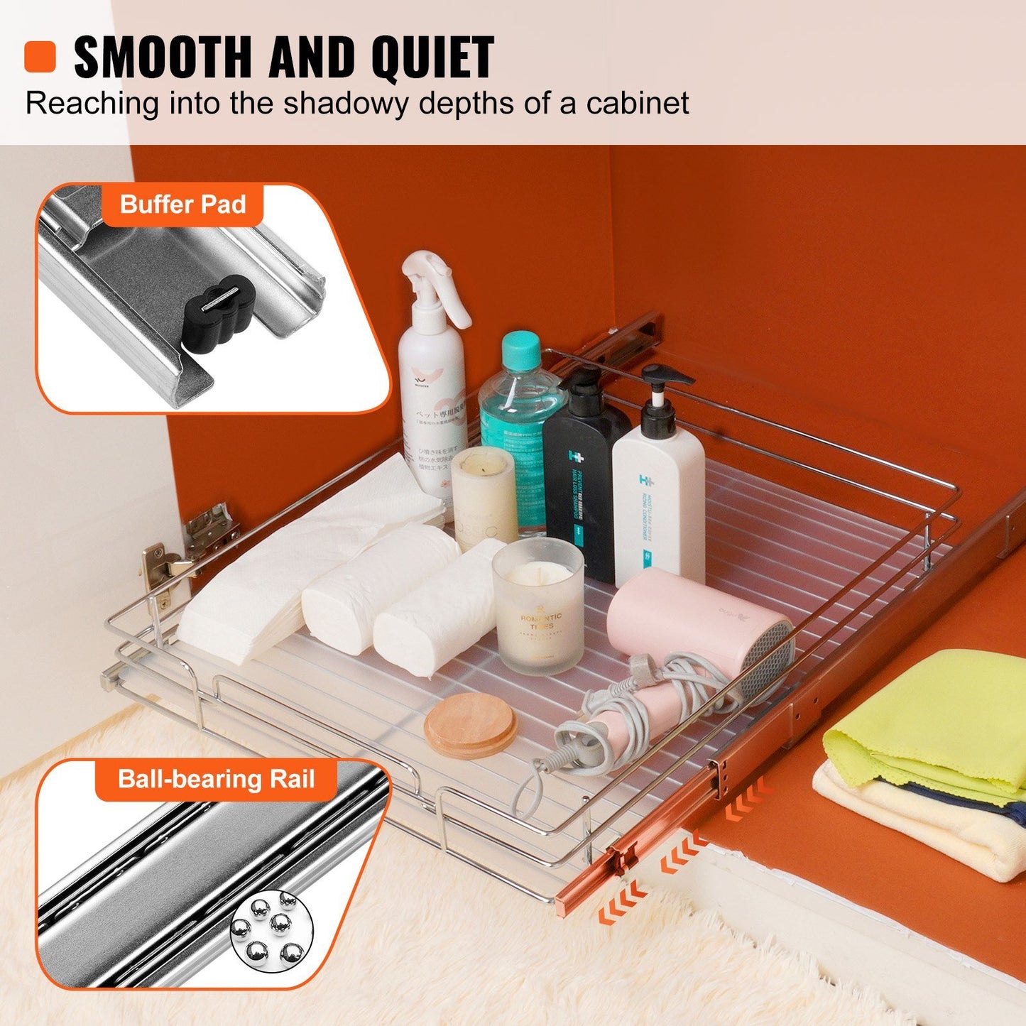 20"W x 21"D Pull Out Cabinet Organizer