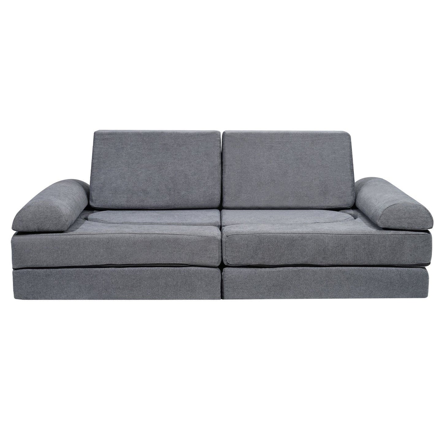 Kids Couch, 10Pcs Modular Kids Play Couch, Toddler Couch Sofa Bed