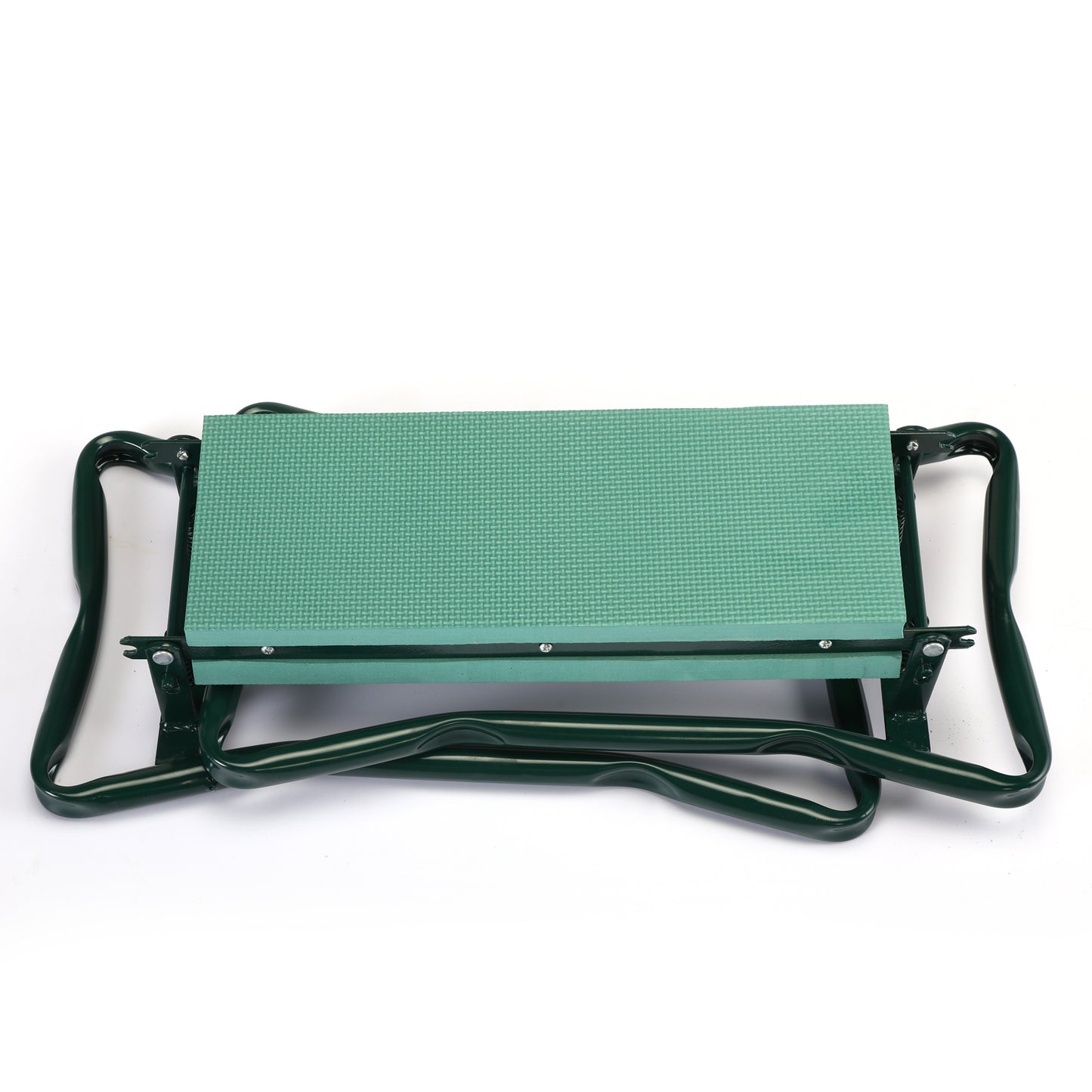 Outdoor 2-in-1 Garden Stool and Kneeler; Garden Bench with Tool Bags; Kneeling Pad; Gift for Parent; Portable; Green