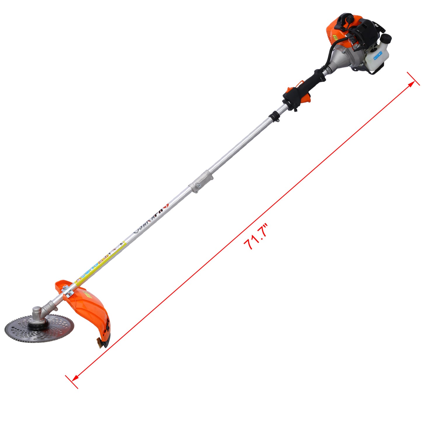 10 in 1 Multi-Functional Trimming Tool, 52CC 2-Cycle Garden Tool System with Gas Pole Saw, Hedge Trimmer, Grass Trimmer, and Brush Cutter EPA Compliant