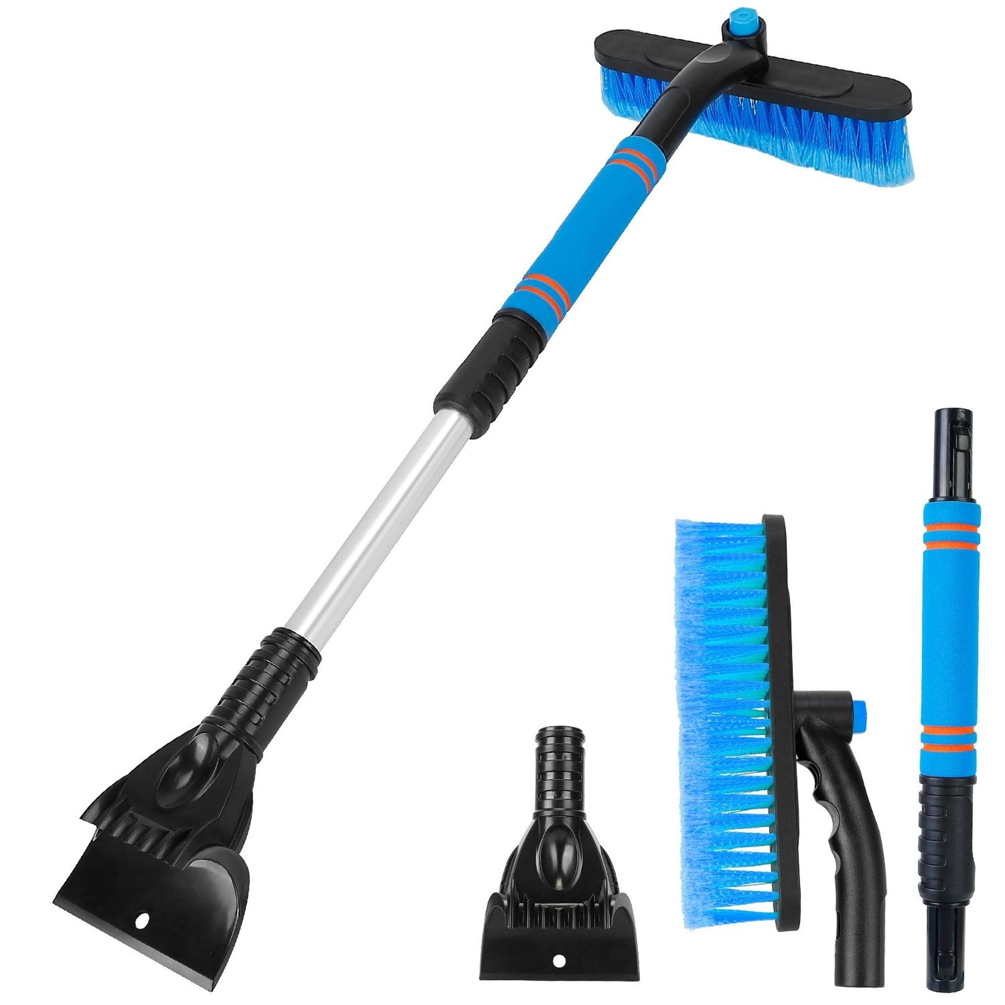 3 In 1 Windshield Ice Scraper Extendable Car Snow Removal Tool