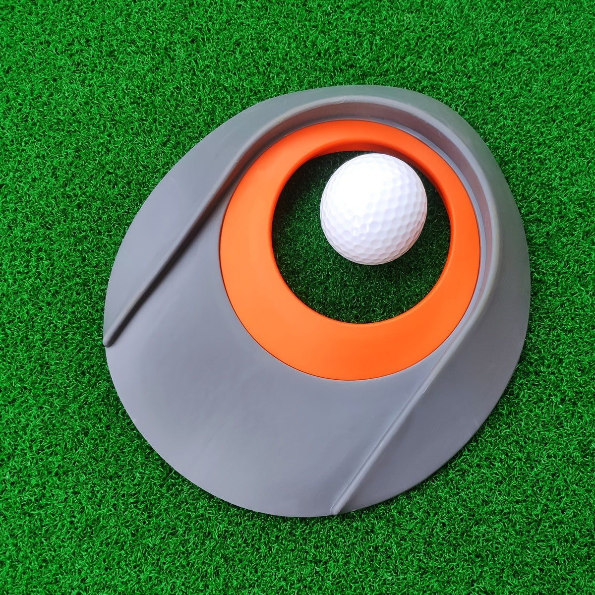 1pc Silicone Golf Plate; Ball Gate Hole For Putting Club Practice; Outdoor Golf Training Tool