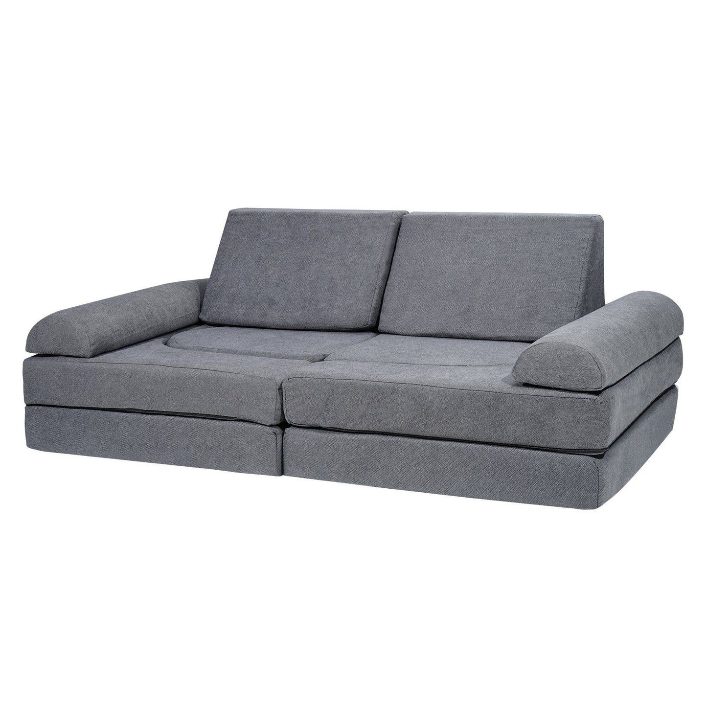 Kids Couch, 10Pcs Modular Kids Play Couch, Toddler Couch Sofa Bed