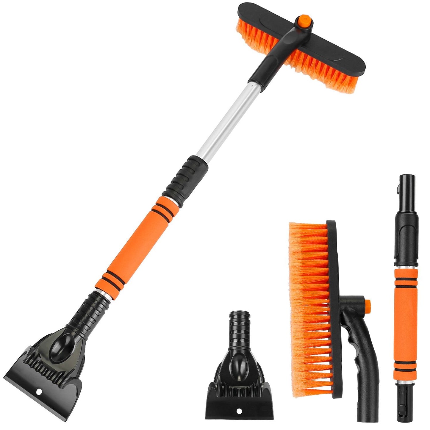 3 In 1 Windshield Ice Scraper Extendable Car Snow Removal Tool