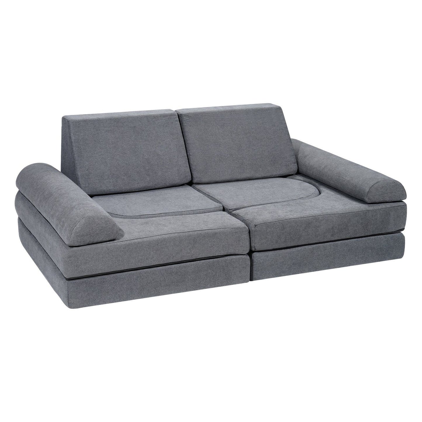 Kids Couch, 10Pcs Modular Kids Play Couch, Toddler Couch Sofa Bed