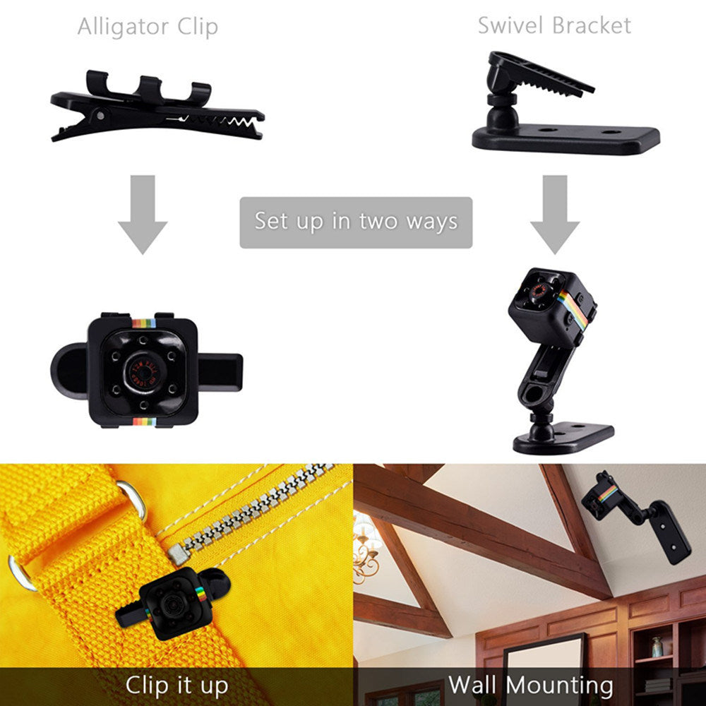 SQ11 Mini Camera HD 1080P Small Cam Sensor Night Vision Camcorder Micro Video Camera DVR DV Motion Recorder Camcorder built in 32GB