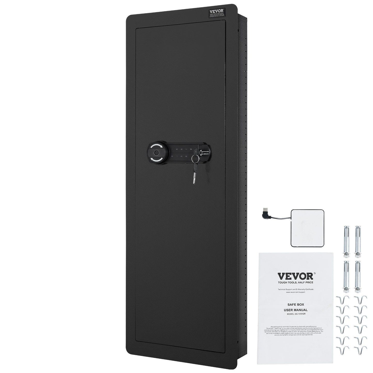 42.91" Tall Wall Gun Safe 4-Tier Hidden Gun Safe with Keypad & Fingerprint