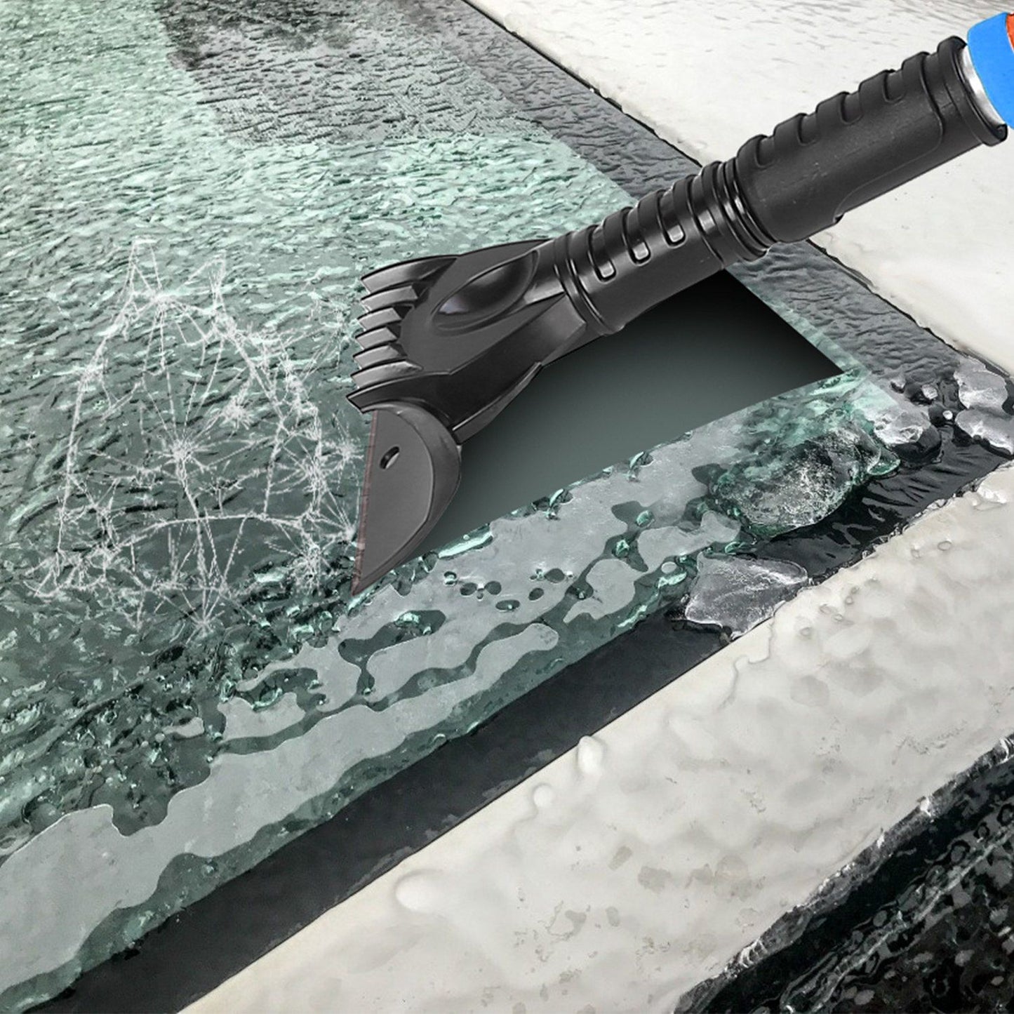 3 In 1 Windshield Ice Scraper Extendable Car Snow Removal Tool