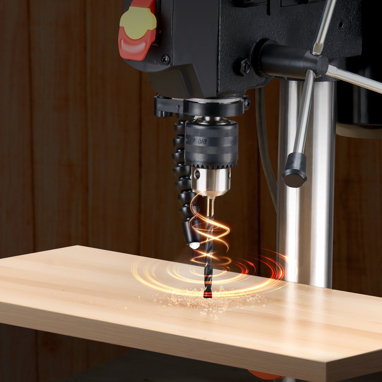 8 in Benchtop Drill Press Tabletop Drilling Machine 750-3200RPM Adjustable