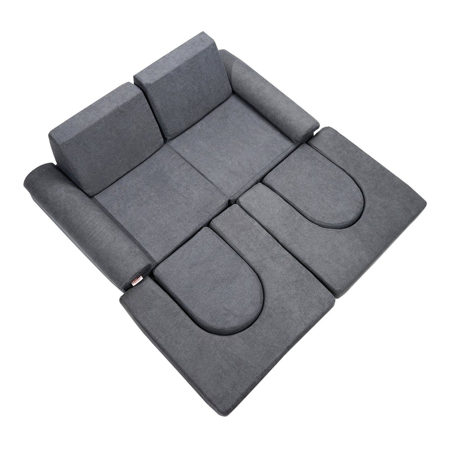 Kids Couch, 10Pcs Modular Kids Play Couch, Toddler Couch Sofa Bed