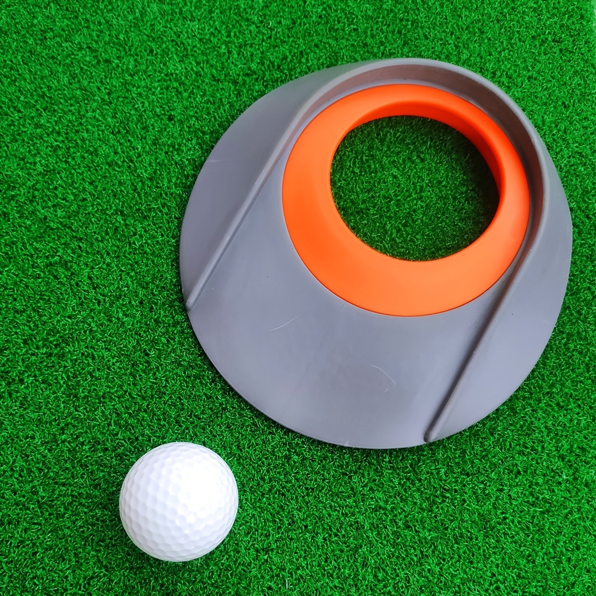 1pc Silicone Golf Plate; Ball Gate Hole For Putting Club Practice; Outdoor Golf Training Tool