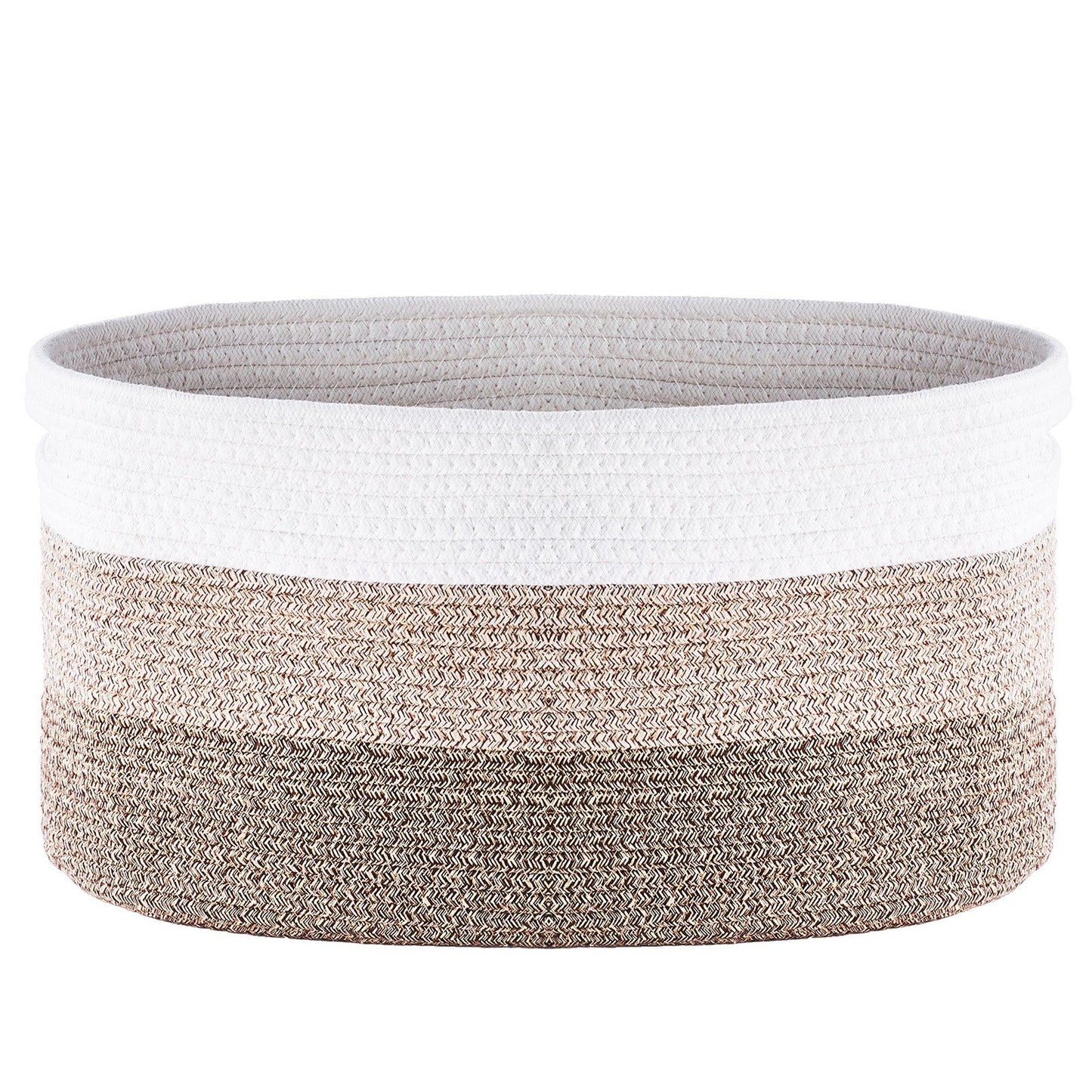 Cotton Rope Basket 3 Packs 22L Woven Storage Basket for Organizing